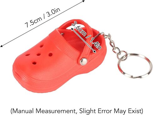 20Pcs Croc Keychain, Silicone Shoe Keychains Bulk, 1.4 x 3.0in Silicone Shoe Keychain with 5 Colors for Decorating Handbags, Suitcases, Doors, Bags, Backpacks and Others in Saudi Arabia