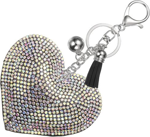 PATIKIL Rhinestone Keychains for Women, Cute Bling Heart Shape Purse Charm for Bag Handbags Car Keys in Kuwait