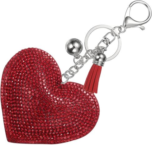 PATIKIL Rhinestone Keychains for Women, Cute Bling Heart Shape Purse Charm for Bag Handbags Car Keys in Kuwait