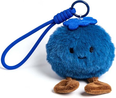 Cute Blueberry Plush Bag Charm - Soft Fruit Plush Toy for Women, Multi-functional Handbag & Backpack Accessory in Kuwait