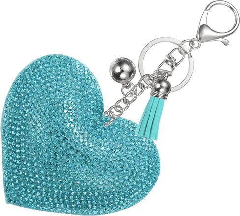 PATIKIL Rhinestone Keychains for Women, Cute Bling Heart Shape Purse Charm for Bag Handbags Car Keys in Kuwait