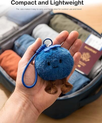 Cute Blueberry Plush Bag Charm - Soft Fruit Plush Toy for Women, Multi-functional Handbag & Backpack Accessory in Kuwait