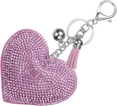 PATIKIL Rhinestone Keychains for Women, Cute Bling Heart Shape Purse Charm for Bag Handbags Car Keys in Kuwait