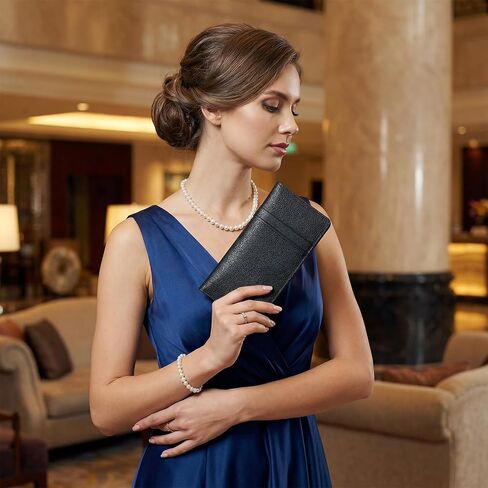 Slim Wallet for Women Leather RFID Blocking Bifold Credit Card Holder Long Ladies Billfold Stylish and Secure in Saudi Arabia