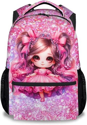COZYAURA Girls Backpack Butterfly Bookbag for Kids - 17 Inch Elementary Kindergarten School Bag for Toddler Students in Kuwait