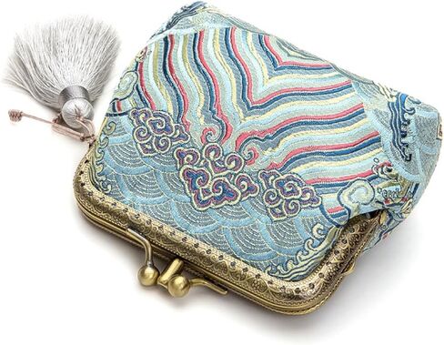 Jan&Dee Original Hand-made Silk Tapestry Satin Top Grade Exquisite Buckle Coin Purse in Saudi Arabia