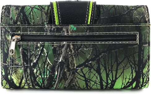 Zelris Camouflage Shine Glow Silver Buckle Women Crossbody Trifold Wallet in Saudi Arabia