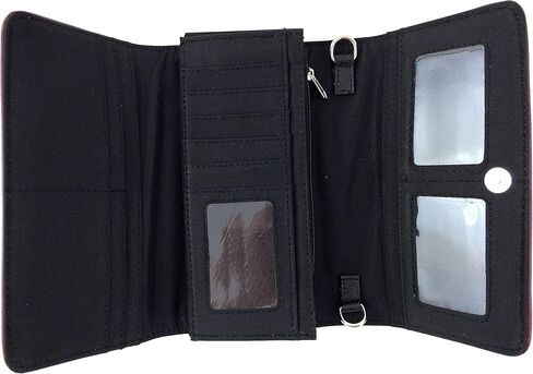 Zelris Camouflage Shine Glow Silver Buckle Women Crossbody Trifold Wallet in Saudi Arabia