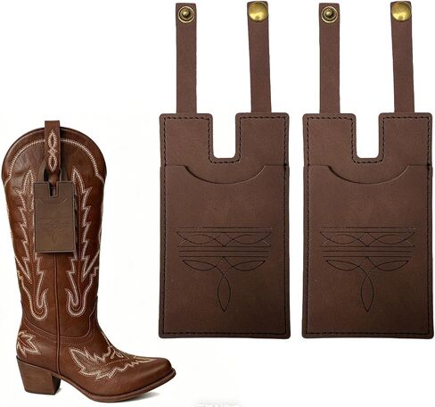 NOWNIN 2PCS Western Boot Wallet Men Women PU Leather Card Holder | Compact insert design. Fits securely inside footwear. Great for rodeo, concerts, pub & country. Keeps cards & cash handy in Saudi Arabia