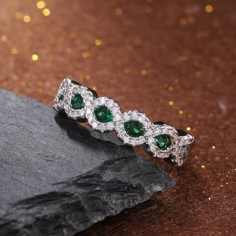 Infinity Ring Rose Red Synthetic Gemstone Eternity Ring for Women Valentine's Day Birthday Gift Vintage Promise Ring in Kuwait