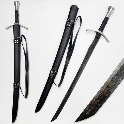 Sharp Blade Medieval Sword Black Western Manganese Steel Blade Real Sword for Display Gift Collection in Saudi Arabia
