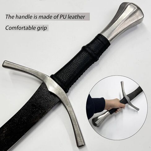 Sharp Blade Medieval Sword Black Western Manganese Steel Blade Real Sword for Display Gift Collection in Saudi Arabia