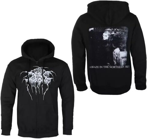 سترة Darkthrone الرجالية A Blaze In The Northern Sky بسحاب أسود | بضائع مرخصة رسميًا in Kuwait