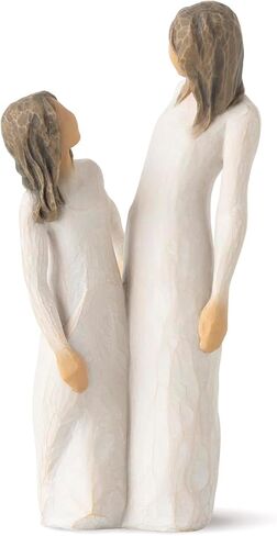 Willow Tree Time Together, “I Love Our time Together", Figure of Mother and Daughter with clasped Hands, Sculpted Hand-Painted Figure in Kuwait