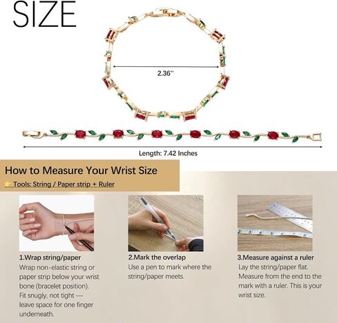 4-Piece Flower Bracelet Set for Women, 18K Gold Plated - AAA Cubic Zirconia Gemstone, Dainty Vintage Trendy Stackable Floral Leaf Bracelets Multi Color, Waterproof, Non Tarnish, Fashion Jewelry Accessories, Gift Idea for Mother's Day, Valentine's Day, Chr in Kuwait