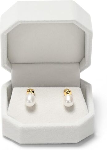 White Velvet Earring Gift Box, Jewelry Stud Case for Wedding Valentine's Day in Saudi Arabia