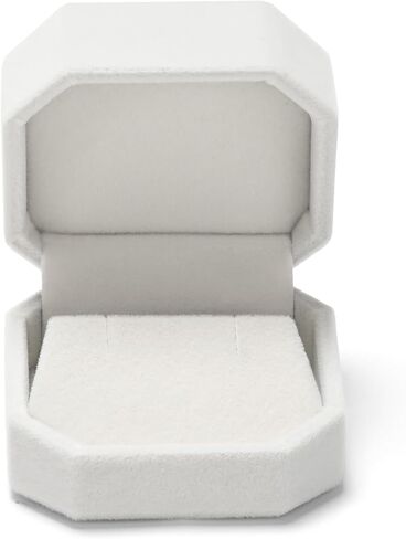 White Velvet Earring Gift Box, Jewelry Stud Case for Wedding Valentine's Day in Saudi Arabia