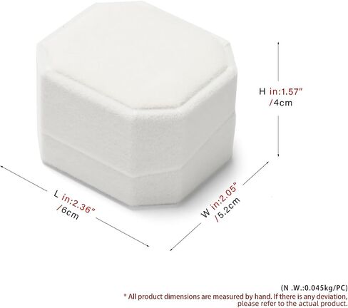 White Velvet Earring Gift Box, Jewelry Stud Case for Wedding Valentine's Day in Saudi Arabia
