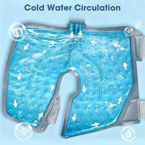 Ice Machine for Knee After Surgery Cold Therapy Machine with Programmable Timer & Remote, Portable Foldable Knee Ice Machine for Post-Surgery Cryotherapy for Swelling & Joint Pain Relief (Grey) in Saudi Arabia