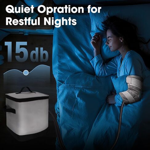 Ice Machine for Knee After Surgery Cold Therapy Machine with Programmable Timer & Remote, Portable Foldable Knee Ice Machine for Post-Surgery Cryotherapy for Swelling & Joint Pain Relief (Grey) in Saudi Arabia