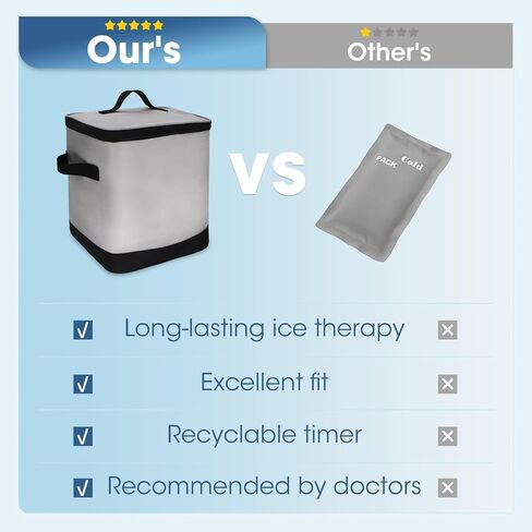 Ice Machine for Knee After Surgery Cold Therapy Machine with Programmable Timer & Remote, Portable Foldable Knee Ice Machine for Post-Surgery Cryotherapy for Swelling & Joint Pain Relief (Grey) in Saudi Arabia