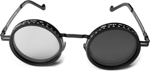 Adjustable Tint Sunglasses, 1-9 Gears Steampunk Retro Metal Round Polarized Glasses with ND Filter Lenses in Kuwait