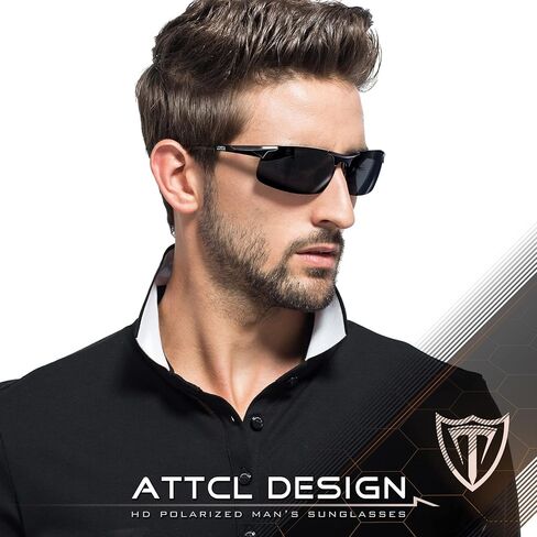 ATTCL Men's Fashion Driving Sport Polarized Sunglasses for Men Fishing - Al-Mg metal Ultralight in Saudi Arabia