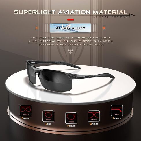 ATTCL Men's Fashion Driving Sport Polarized Sunglasses for Men Fishing - Al-Mg metal Ultralight in Saudi Arabia