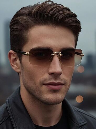 Fashionable Square Frameless Sunglasses in Kuwait