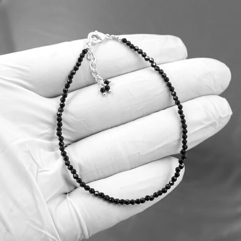 Natural Gemstone Beaded Bracelet, Microfaceted Crystals, Handmade Dainty Jewelry, Bohemian Plated Bracelet-Gift in Saudi Arabia