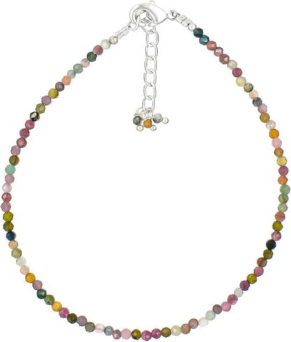 Natural Gemstone Beaded Bracelet, Microfaceted Crystals, Handmade Dainty Jewelry, Bohemian Plated Bracelet-Gift in Saudi Arabia