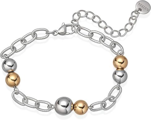 18K Gold Plated Dainty Chain Bracelets For Women Mix Color Simple Design Stainless Steel Jewelry Gift in Saudi Arabia