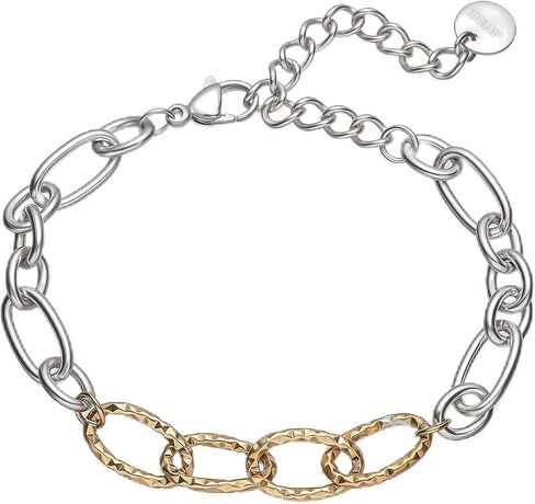 18K Gold Plated Dainty Chain Bracelets For Women Mix Color Simple Design Stainless Steel Jewelry Gift in Saudi Arabia