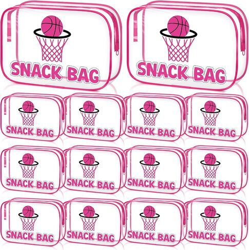 12 Pcs Softball Party Favors Pink Bow Softball Snack Bags Bulk Sport Gifts for Girls Team Soft Ball Goodie Bags Treat Clear Gift Bag for Birthday Back to School, 7.09 x 4.72 x 2.36 Inch in Kuwait
