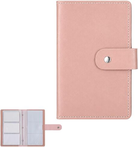 Credit Card Holder Book, 96 Slots Pink Business Card Holder Portable Business Cards Organizer Book for Women, Lightweight Gift Cards Organizer for ID Debit to Prevent Loss in Saudi Arabia