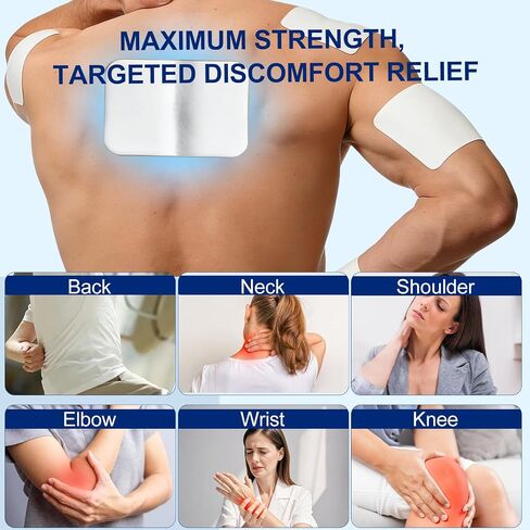 Pain Relief Patches Lidocaine 4% Maximum Strength (20 Patches)- 12 Hours Ice Pain Relieving Patch,Flexible Back Pain Relief Gel Patches for Knee Muscle Neck Shoulder Hand-1PACK in Kuwait
