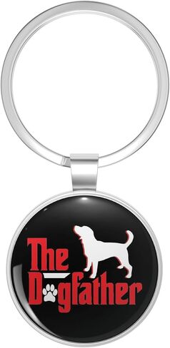 The DogFather Design Stainless Steel Keychain with Ring in Saudi Arabia