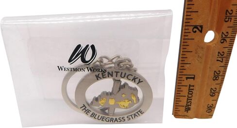 Westmon Works Kentucky Keychain Revolving Metal Key Ring Bluegrass State Souvenir Car Accessory in Kuwait