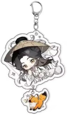 Cartoon Anime Pendant Keychains Holder Car Key Ring Mobile Phone Bag Hanging Cute Kawaii Chibi Heaven Officials Blessing TGCF Video Game (Xie Lian/Style 1) in Kuwait