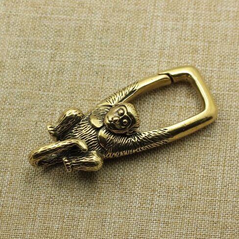2-Piece DIY Monkey Zodiac Bronze Car Keychains – Unique Design with Detailed Features for Couples & Accessories in Kuwait