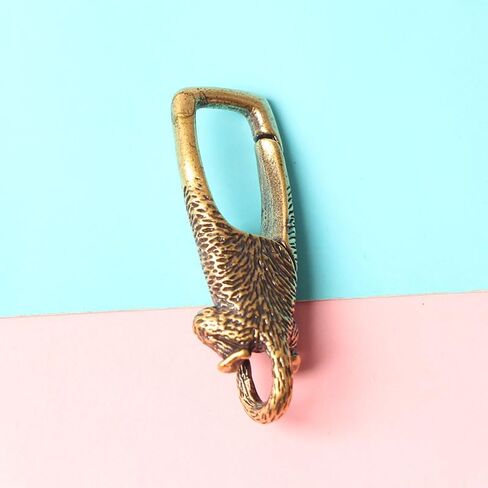 2-Piece DIY Monkey Zodiac Bronze Car Keychains – Unique Design with Detailed Features for Couples & Accessories in Kuwait