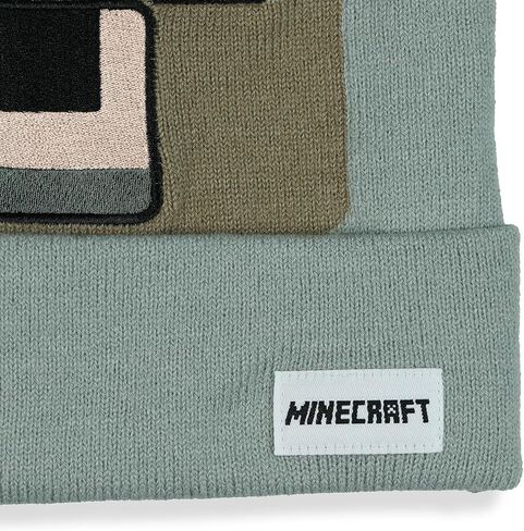 Minecraft Beanie Pale Wolf Pixel Design Cuffed Knit Hat with 3D Ears in Kuwait