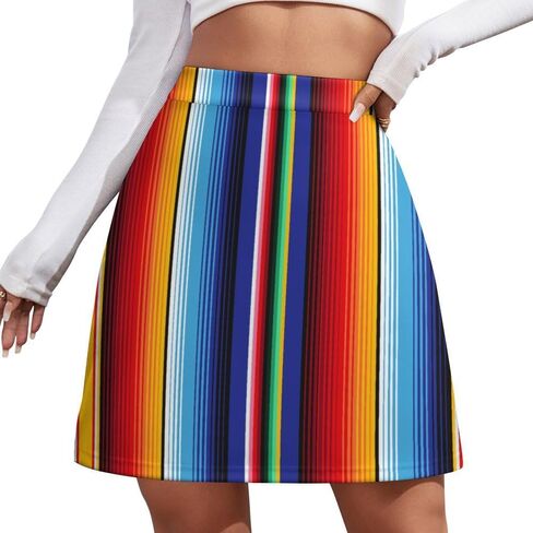 Mexican Stripe Short Skirt Athletic Skorts Womens Golf Skirts Mini Shorts Breathable High Waist Workout Sport Skort in Saudi Arabia