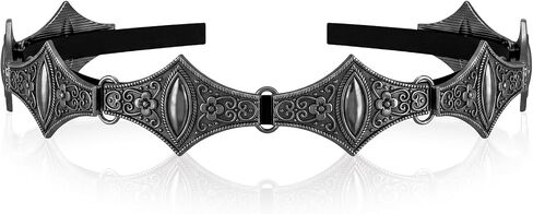 Tondiamo Medieval Crown Headpiece for Women Chainmail Crown Headpiece Tiara Headband for Halloween Cosplay Costume Accessory in Kuwait