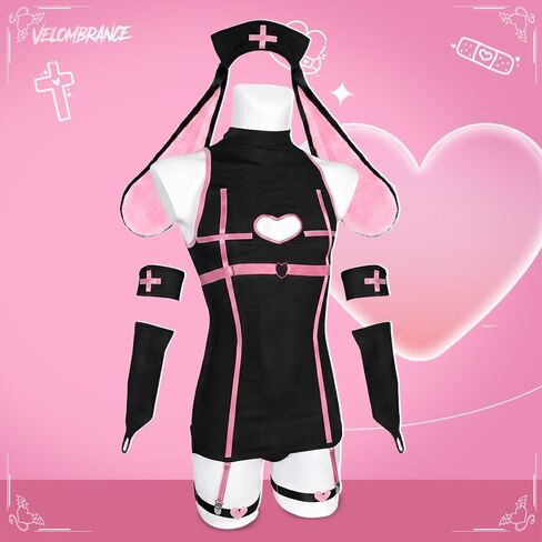 مجموعة ممرضة مثيرة للرجال من velombrance ملابس داخلية أنيمي Kawaii ملابس أرنب مثيرة زي ممرضة ملابس داخلية للممرضات in Kuwait