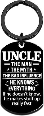 Uncle Gifts for Fathers Day from Niece Nephew Best Uncle Ever Gifts Uncle Keychain Funny Promoted to Uncles Gift Cool Veterans Day Fathers Day Birthday Gifts for Men in Saudi Arabia