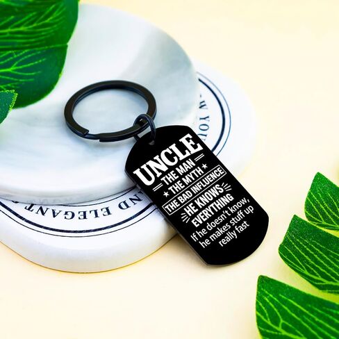 Uncle Gifts for Fathers Day from Niece Nephew Best Uncle Ever Gifts Uncle Keychain Funny Promoted to Uncles Gift Cool Veterans Day Fathers Day Birthday Gifts for Men in Saudi Arabia