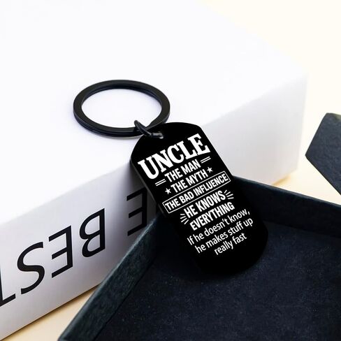 Uncle Gifts for Fathers Day from Niece Nephew Best Uncle Ever Gifts Uncle Keychain Funny Promoted to Uncles Gift Cool Veterans Day Fathers Day Birthday Gifts for Men in Saudi Arabia