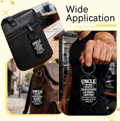 Uncle Gifts for Fathers Day from Niece Nephew Best Uncle Ever Gifts Uncle Keychain Funny Promoted to Uncles Gift Cool Veterans Day Fathers Day Birthday Gifts for Men in Saudi Arabia