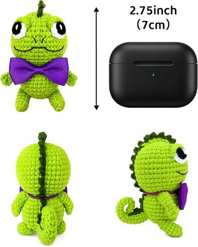 Chameleon Crochet Keychain Handmade, Chameleon Lizard Gifts Cute Crochet Accessories for Backpack Bag Charm in Saudi Arabia